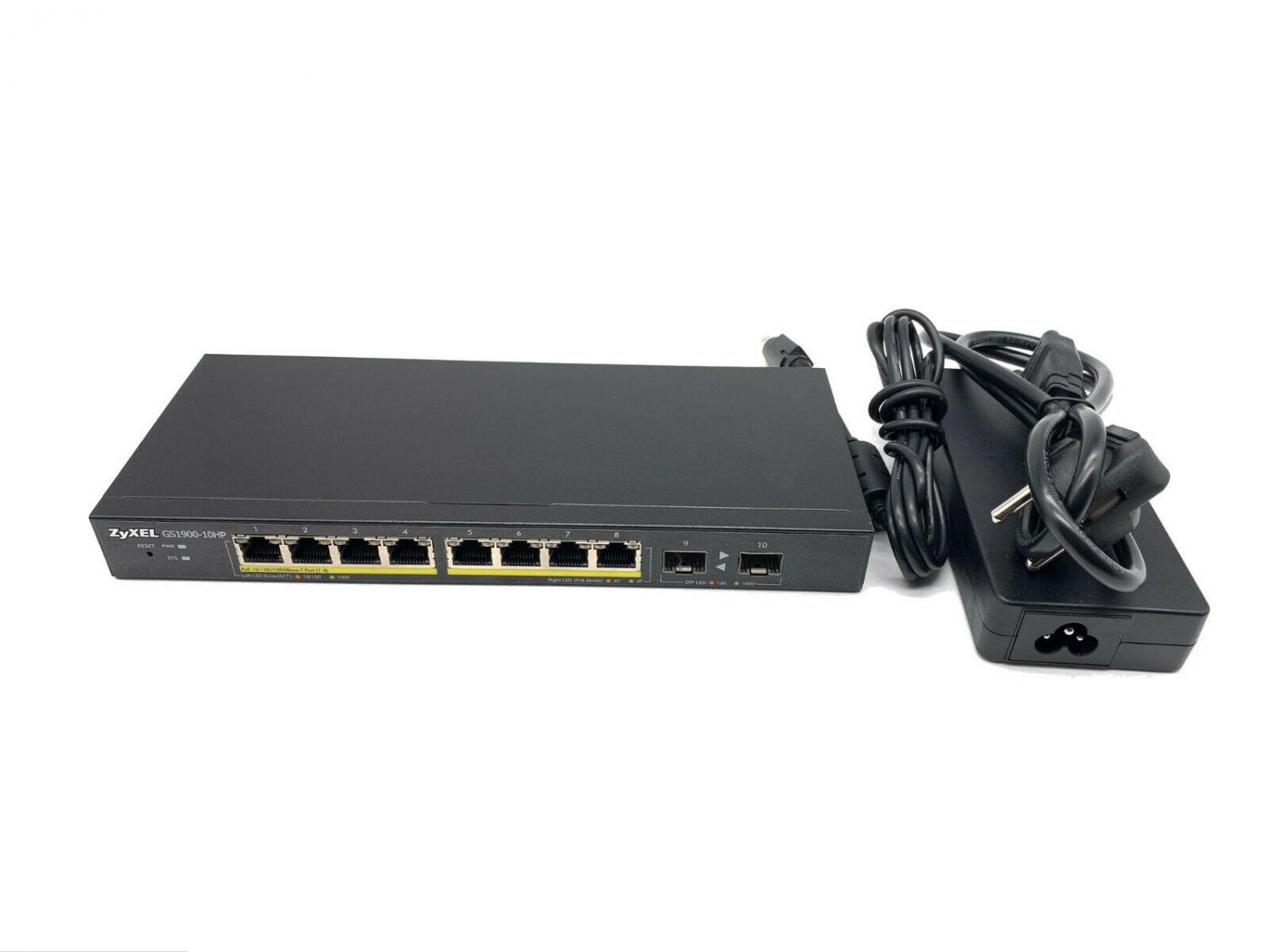 Zyxel GS1900-10HP 8 Port GbE PoE Switch + 2 SFP