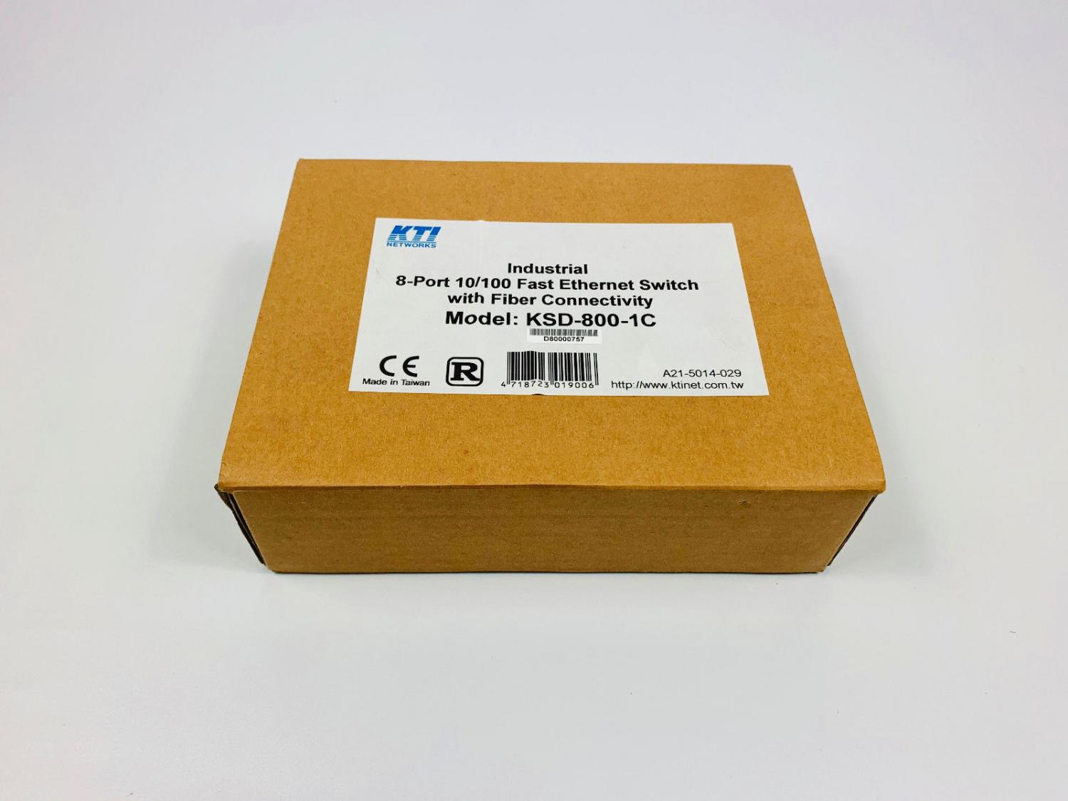 KTI Network KSD-800-1C Industrial 8-Port Fast Ethernet Switch Fiber